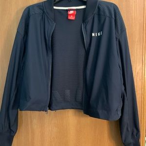nike cropped jacket baby blue size medium